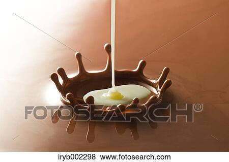 Milk and chocolate crown View Large Photo Image Stock Photo - Milk and chocolate crown. Fotosearch