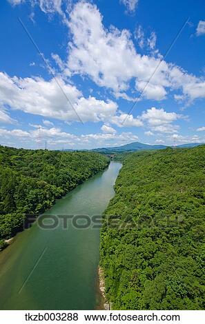 Stock Photo - Nakatsu river, Gifu Prefecture. Fotosearch