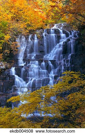 Nino Waterfall, Akita Prefecture View Large Photo Image Stock Photo - Nino Waterfall, Akita Prefecture. Fotosearch