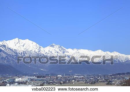 Stock Image - Northern Alps, Nagano Prefecture. Fotosearch