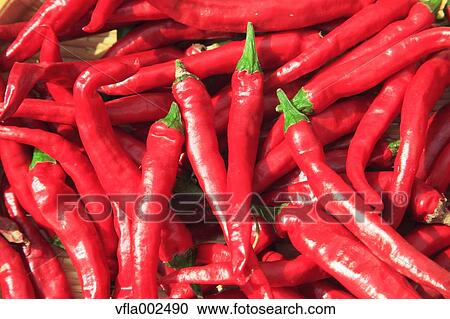 Stock Image - Red peppers. Fotosearch