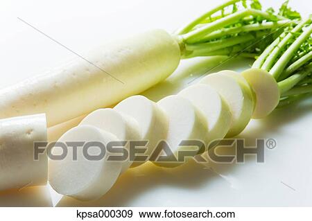 Stock Photo - Sliced radish. Fotosearch