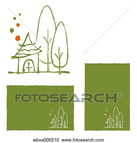 Small house and trees View Large Photo Image Stock Image - Small house and trees. Fotosearch