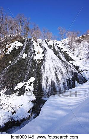 Snow at Oshinkoshin waterfall, Hokkaido View Large Photo Image Stock Photography - Snow at Oshinkoshin waterfall, Hokkaido. Fotosearch