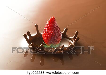 Stock Image - Strawberry and chocolate crown. Fotosearch