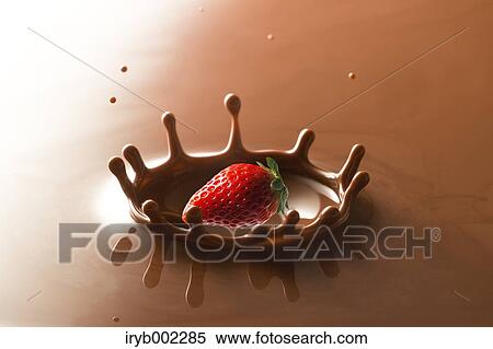 Strawberry and chocolate crown View Large Photo Image Stock Photography - Strawberry and chocolate crown. Fotosearch