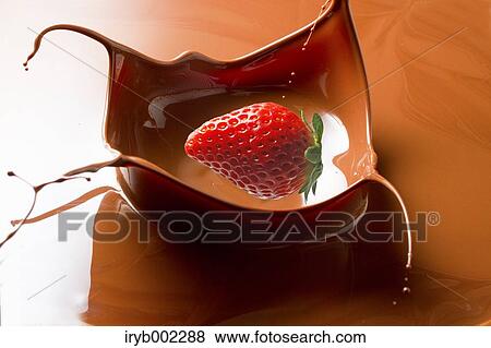 Stock Photo - Strawberry and chocolate. Fotosearch
