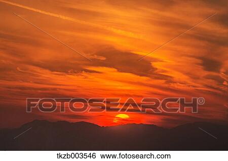 Sunset sky, Aichi Prefecture View Large Photo Image Stock Photograph - Sunset sky, Aichi Prefecture. Fotosearch