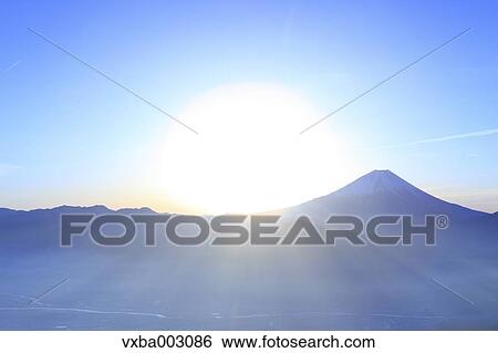 Stock Photograph - View of Mount Fuji. Fotosearch