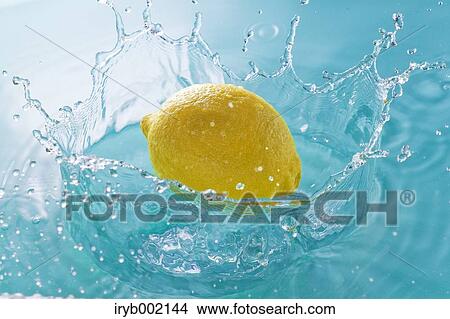 Picture - Water and lemon. Fotosearch