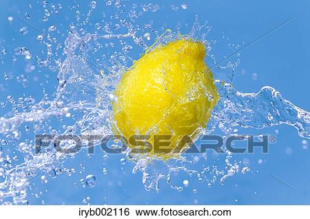 Stock Photograph - Water and lemon. Fotosearch