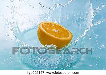 Stock Photo - Water and orange. Fotosearch