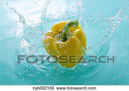 Stock Photo - Water and paprika. Fotosearch