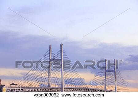 Stock Image - Yokohama Bay Bridge, Kanagawa Prefecture. Fotosearch