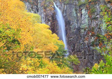 Yonago Falls, Nagano Prefecture View Large Photo Image Stock Photo - Yonago Falls, Nagano Prefecture. Fotosearch