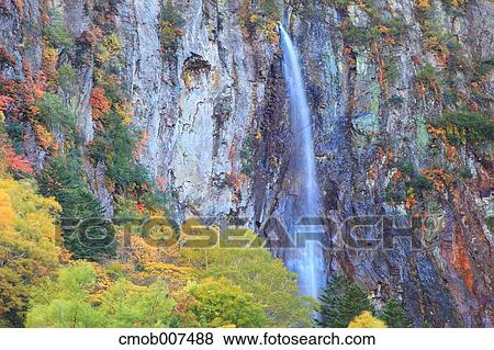 Yonago Falls, Nagano Prefecture View Large Photo Image Stock Photo - Yonago Falls, Nagano Prefecture. Fotosearch