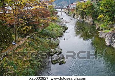Yoshida River, Gifu Prefecture View Large Photo Image Stock Photo - Yoshida River, Gifu Prefecture. Fotosearch