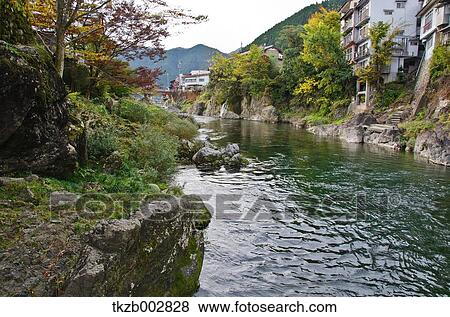 Yoshida River, Gifu Prefecture View Large Photo Image Stock Photo - Yoshida River, Gifu Prefecture. Fotosearch