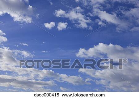 Blue sky with clouds View Large Photo Image Stock Photography - Blue sky with clouds. Fotosearch