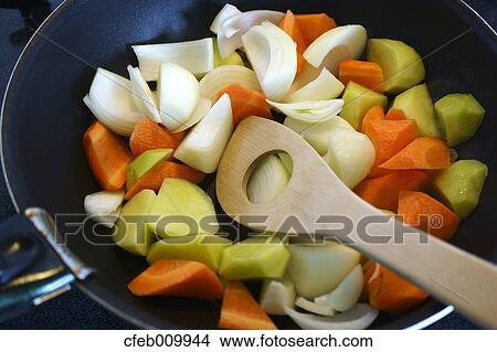 Picture - Chopped vegetables. Fotosearch
