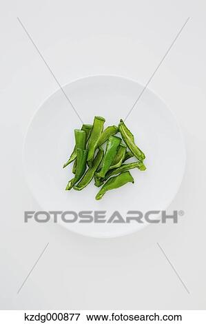 Stock Photo - Dried green peppers. Fotosearch