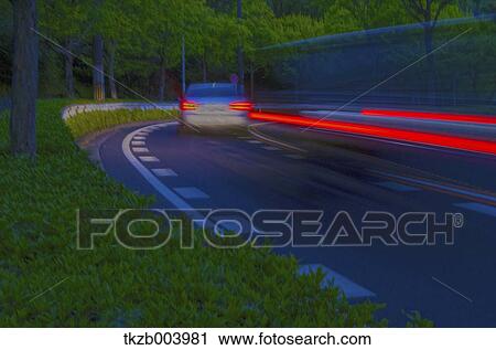 Driving in the Japanese countryside at night View Large Photo Image Stock Image - Driving in the Japanese countryside at night. Fotosearch