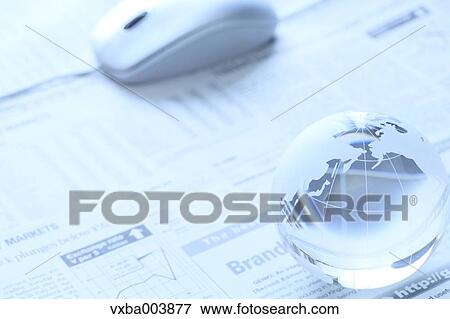 Glass globe and newspaper View Large Photo Image Stock Photo - Glass globe and newspaper. Fotosearch