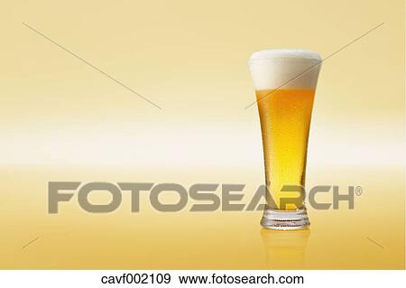 Glass of beer View Large Photo Image Stock Photo - Glass of beer. Fotosearch