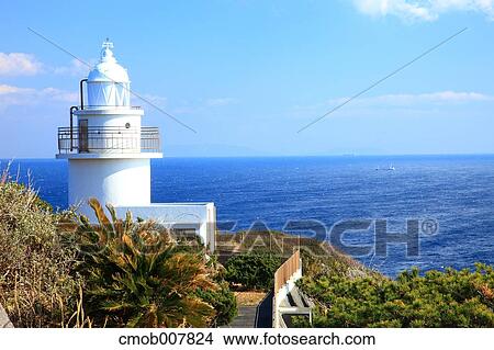 Irozaki Lighthouse, Shizuoka Prefecture, Japan View Large Photo Image Picture - Irozaki Lighthouse, Shizuoka Prefecture, Japan. Fotosearch