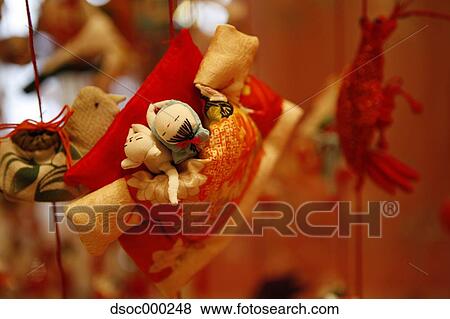Stock Photo - Japanese Hanging Dolls. Fotosearch