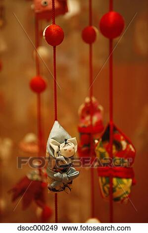 Japanese Hanging Dolls View Large Photo Image Stock Photo - Japanese Hanging Dolls. Fotosearch