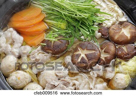 Japanese style casserole View Large Photo Image Stock Photograph - Japanese style casserole. Fotosearch