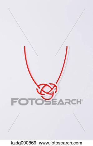 Stock Photo - Japanese style envelope wrapping cord. Fotosearch