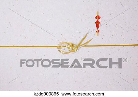 Stock Photography - Japanese style envelope wrapping cord. Fotosearch