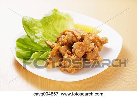 Japanese style fried chicken View Large Photo Image Stock Photo - Japanese style fried chicken. Fotosearch