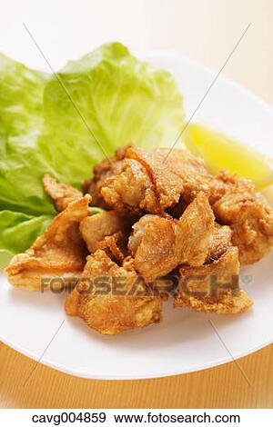 Stock Photo - Japanese style fried chicken. Fotosearch