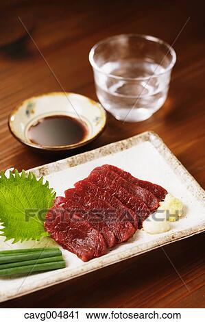 Japanese style raw horse meat View Large Photo Image Stock Image - Japanese style raw horse meat. Fotosearch