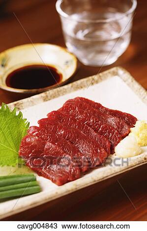 Japanese style raw horse meat View Large Photo Image Stock Image - Japanese style raw horse meat. Fotosearch