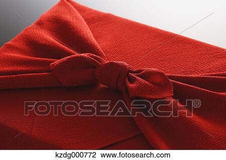 Stock Image - Japanese style wrapping cloth. Fotosearch