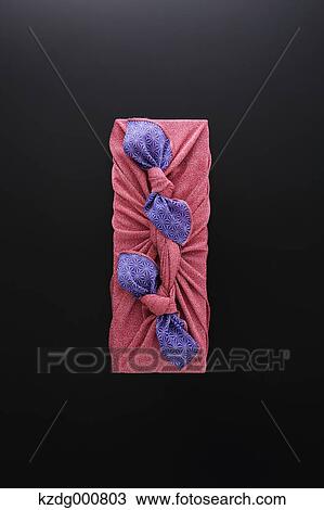 Stock Image - Japanese style wrapping cloth. Fotosearch