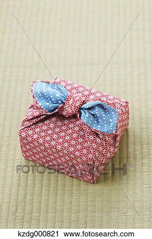 Stock Image - Japanese style wrapping cloth. Fotosearch