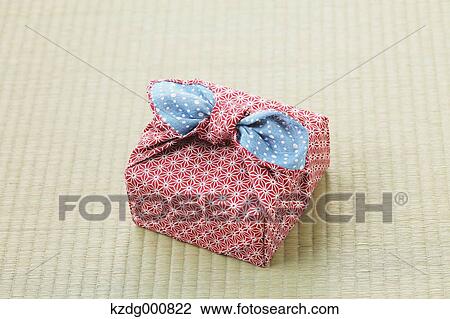 Stock Image - Japanese style wrapping cloth. Fotosearch