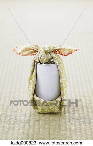 Stock Image - Japanese style wrapping cloth. Fotosearch