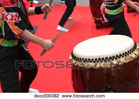 Stock Image - Japanese Taiko Drums. Fotosearch