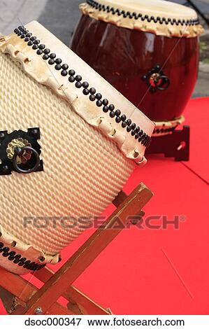 Stock Photo - Japanese Taiko Drums. Fotosearch