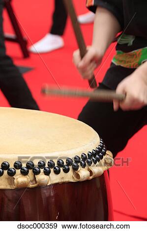 Japanese Taiko Drums View Large Photo Image Stock Photo - Japanese Taiko Drums. Fotosearch