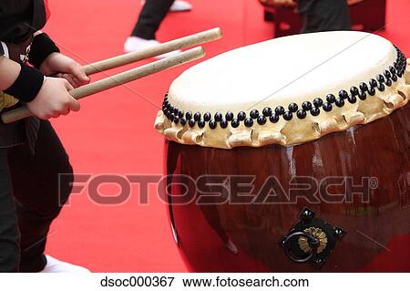 Japanese Taiko Drums View Large Photo Image Stock Photo - Japanese Taiko Drums. Fotosearch