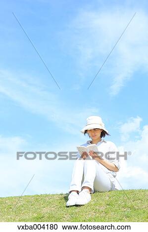 Japanese woman on a hill View Large Photo Image Stock Image - Japanese woman on a hill. Fotosearch