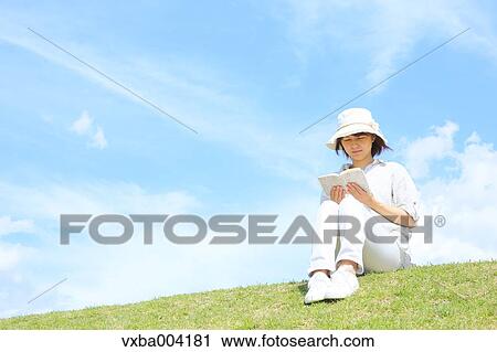 Japanese woman on a hill View Large Photo Image Stock Image - Japanese woman on a hill. Fotosearch