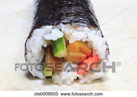Stock Image - Korean Rolled Sushi. Fotosearch